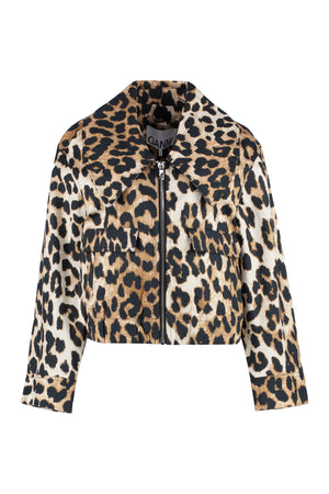 Leopard print short jacket-0